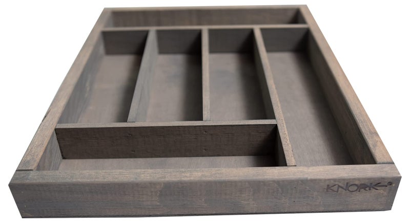 Knork Storage Tray/Flatware Organizer, large, Weathered Gray - Image 1
